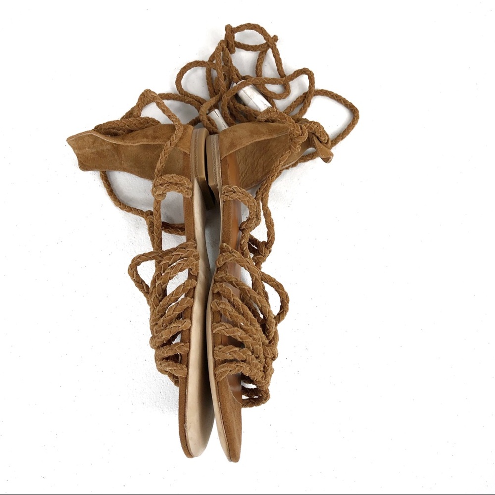 Joie wrap around ankle ties brown size 39.5 (#42) - Picture 5 of 8